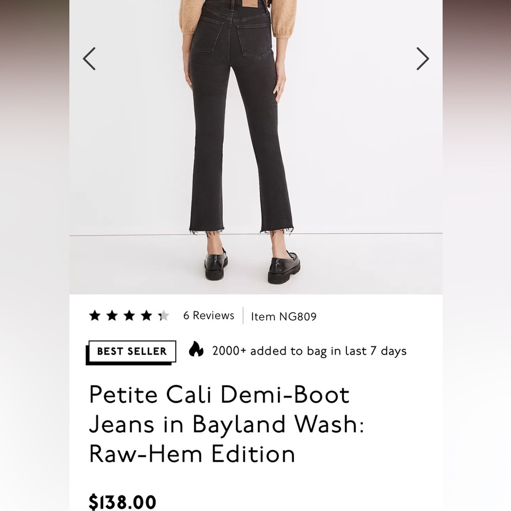 Cali High Waist Raw Hem Demi Bootcut Jeans
MADEWELL
